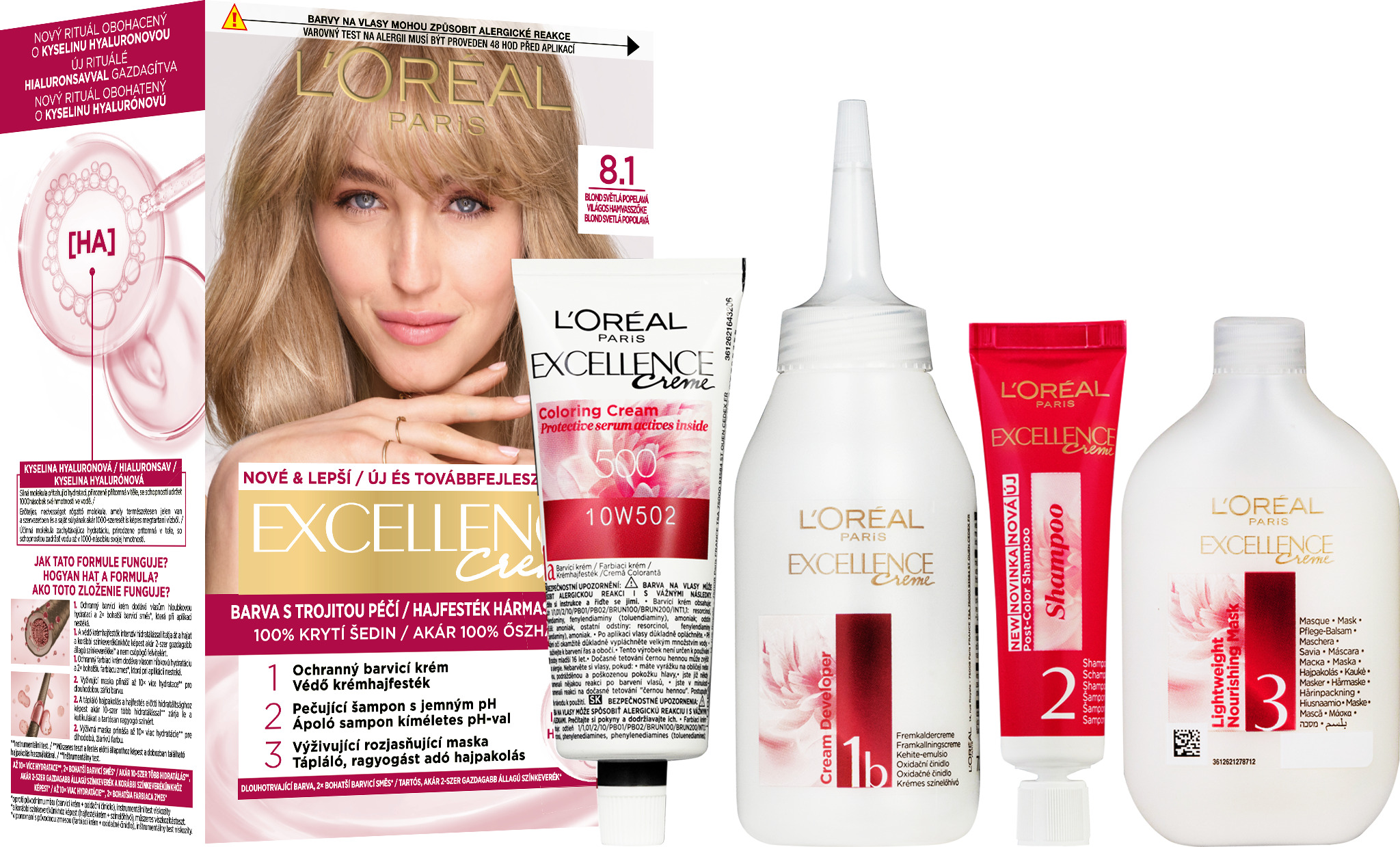 L'ORÉAL PARIS EXCELLENCE 8.1 Blond svetlá popolavá