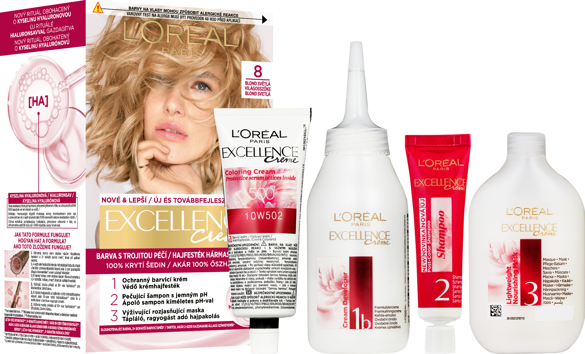 L'ORÉAL PARIS EXCELLENCE 8, blond svetlá