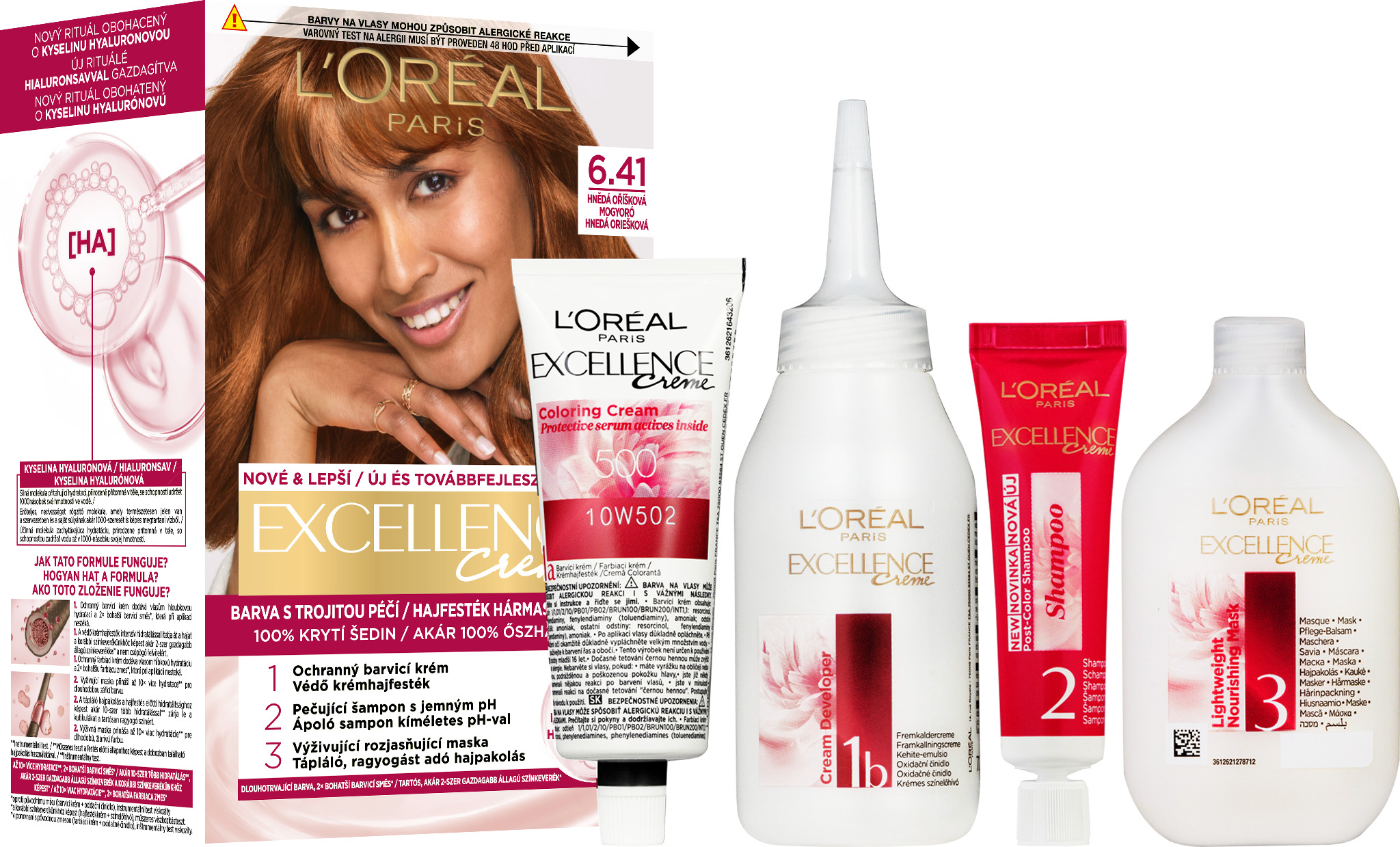 L'ORÉAL PARIS EXCELLENCE Creme 6.41 Orieškovo hnedá