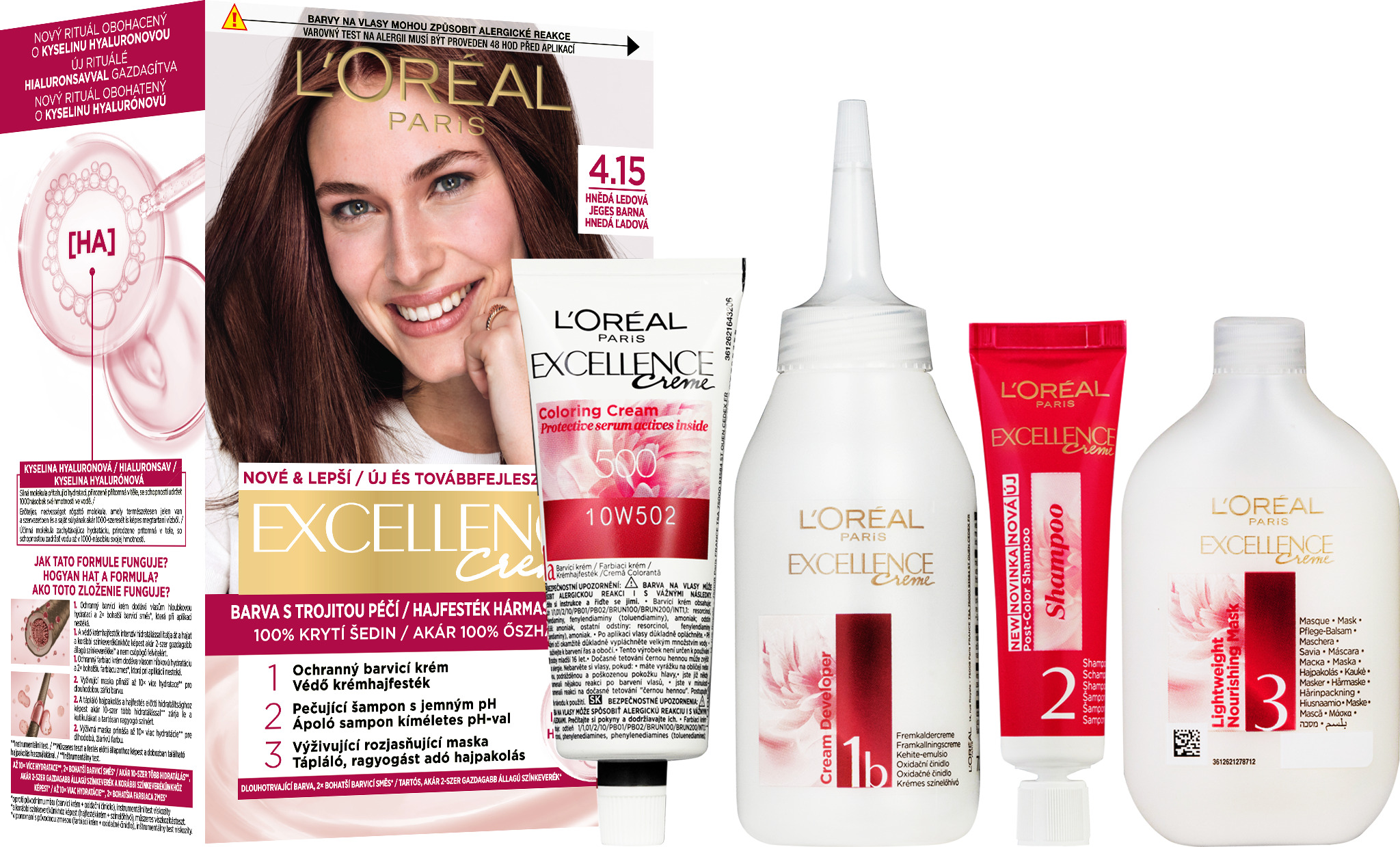 L'ORÉAL PARIS EXCELLENCE 4.15 Hnedá ľadová