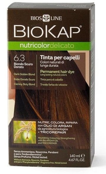 BIOKAP Nutricolor Delicato Dark Golden Blond Gentle Dye 6.30 140 ml