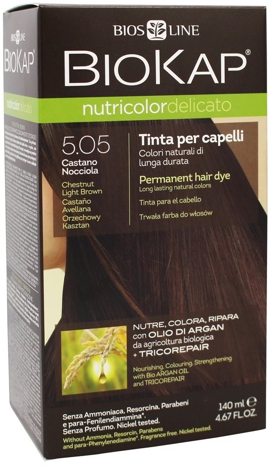 BIOKAP Nutricolor Delicato Chestnut Light Brown Gentle Dye 5.05 140 ml