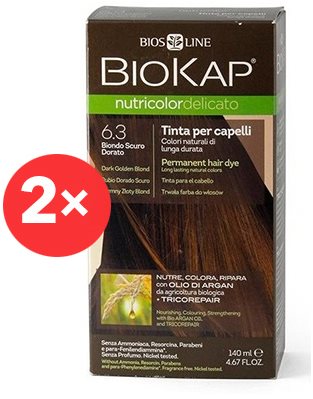 BIOKAP Nutricolor Delicato Chestnut Light Brown Gentle Dye 5.05 (2× 140 ml)