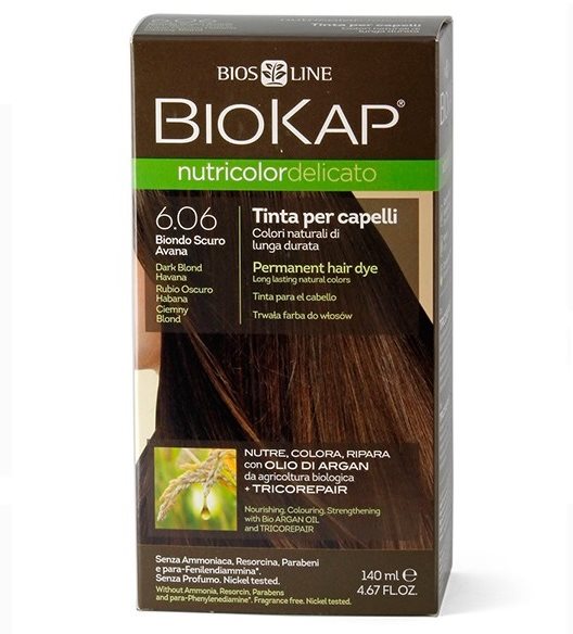 BIOKAP Nutricolor Delicato Dark Blond Havana Gentle Dye 6.06 140 ml