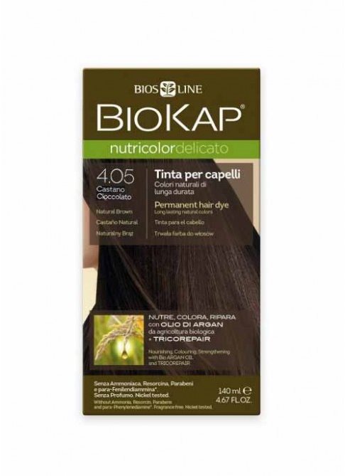 BIOKAP Nutricolor Delicato Chocolate Chestnut Gentle Dye 4.05 140 ml
