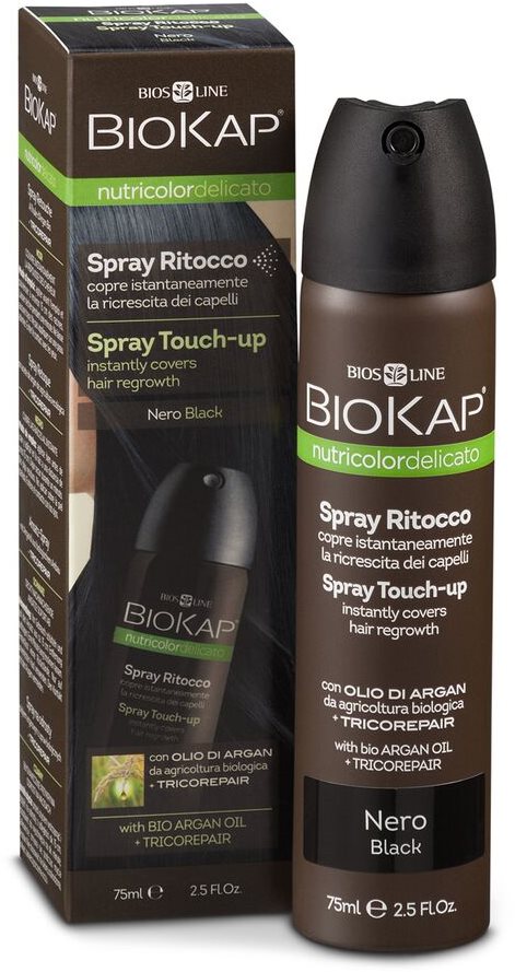 BIOKAP Nutricolor Delicato Spray Touch Up Black 75 ml