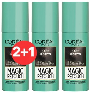 ĽORÉAL PARIS Magic Retouch 2 Dark Brown 3× 75 ml
