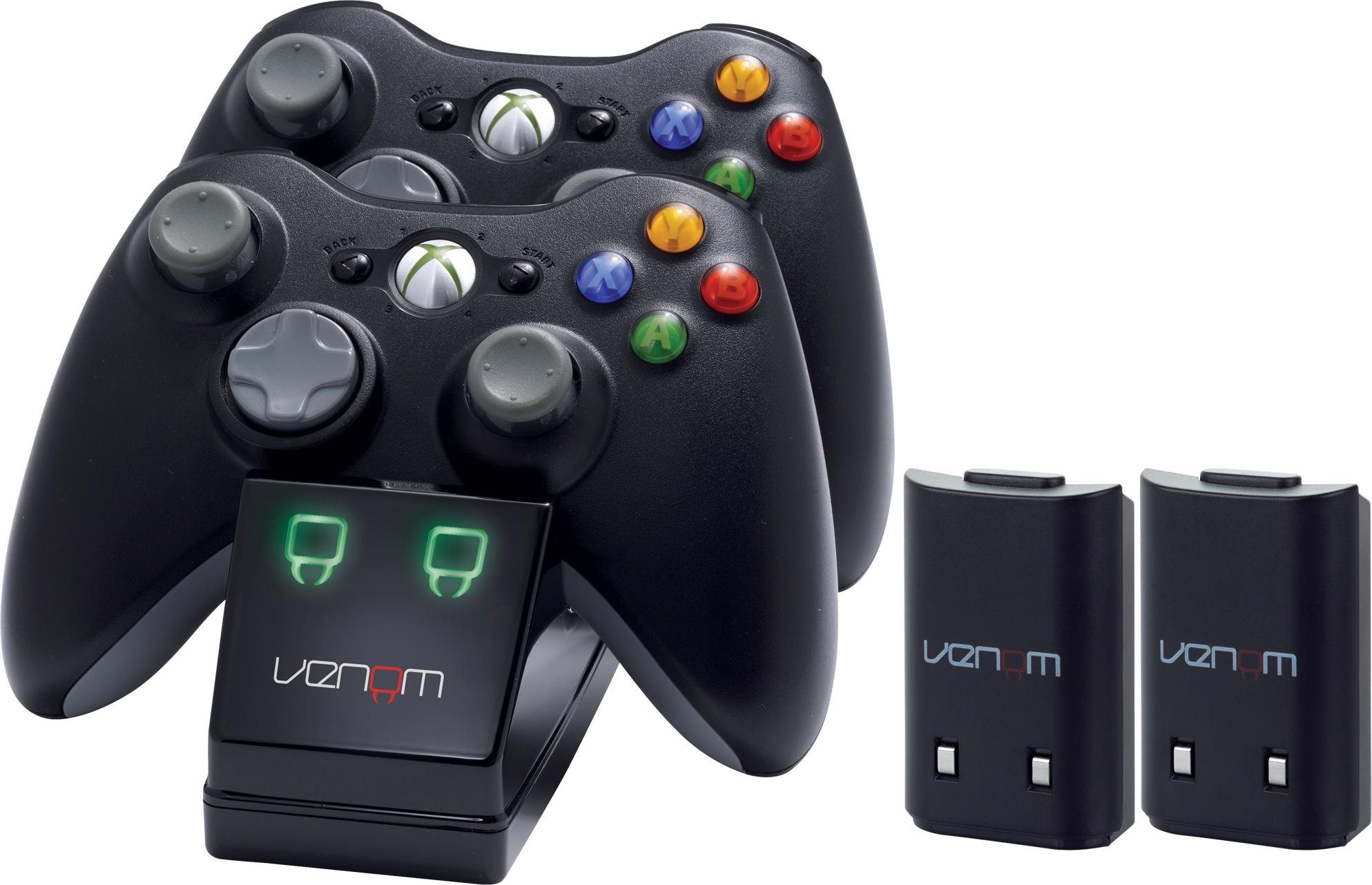 VENOM VS2891 Xbox 360 Black Twin Docking Station + 2 baterie