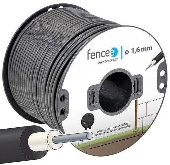 Vysokonapäťový oceľový kábel pre elektrický ohradník – 10 m