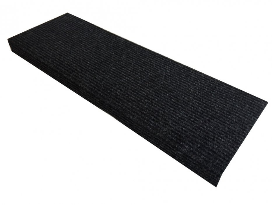Vopi Nášlapy na schody Quick step antracit obdélník, samolepící 24×65 obdélník (rozměr včetně ohybu)