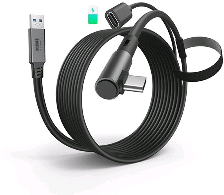 Kiwi dizajn Charging Link Cable 5m for Quest 3/2/1/Pro and Pico 4 Black