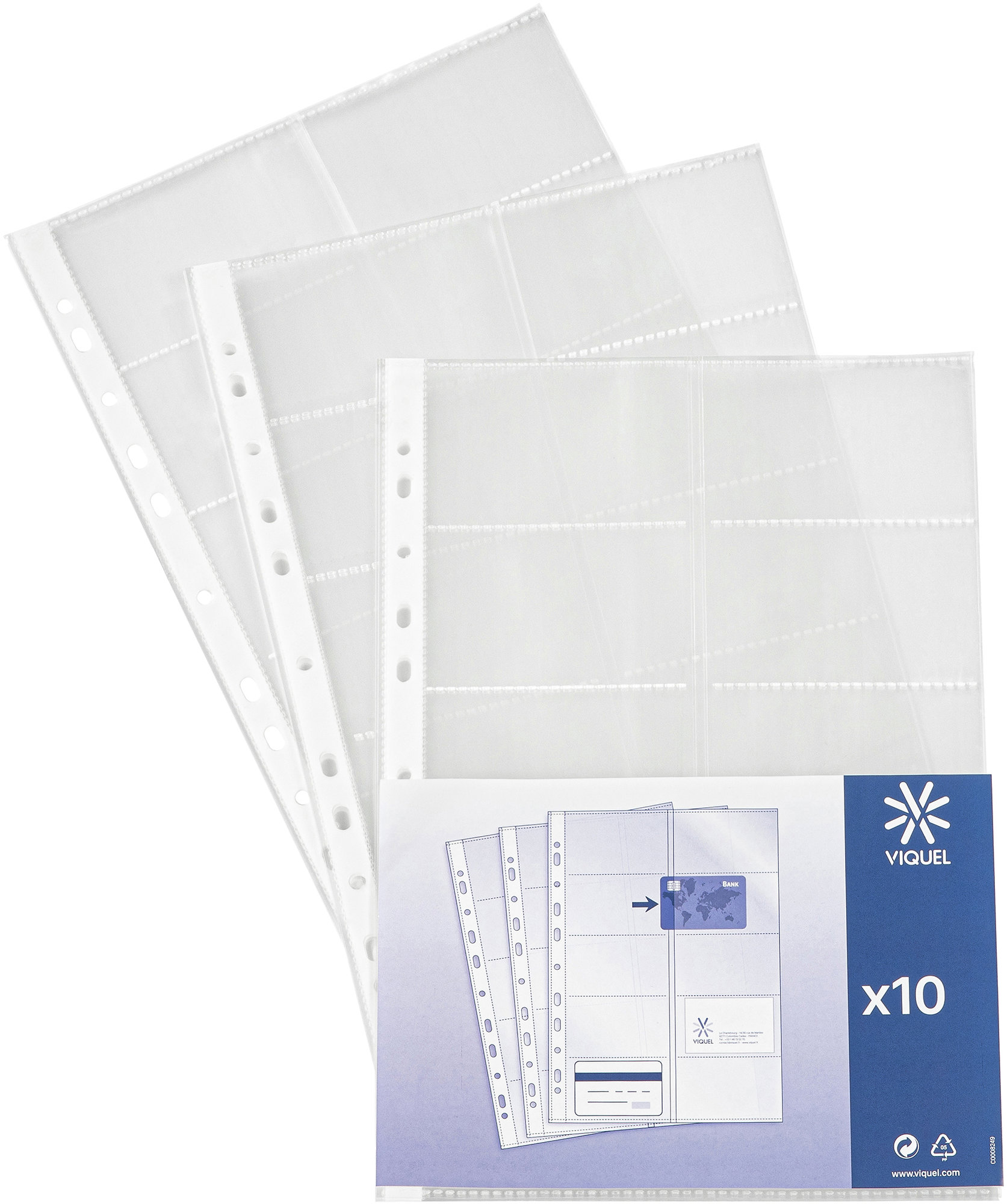 VIQUEL na 20 vizitiek A4/100 mikrónov, lesklé – balenie 10 ks
