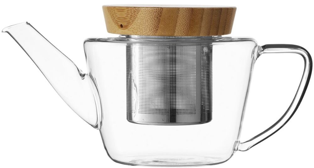 VIVA SCANDINAVIA Infusion Čajová kanvica s dreveným viečkom 0,5 l hnedá