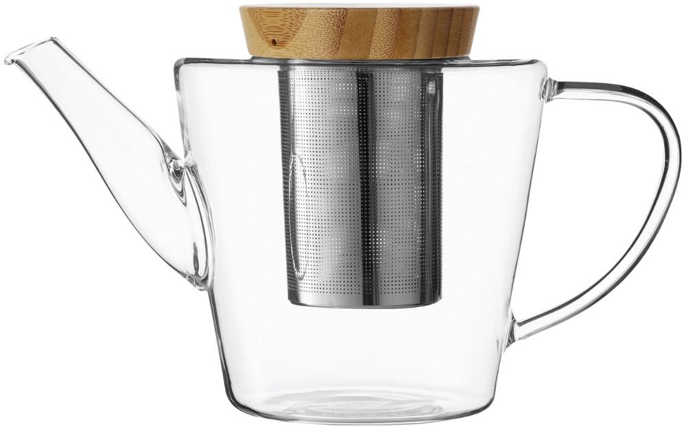 VIVA SCANDINAVIA Infusion Čajová kanvica s dreveným viečkom 1,2 l hnedá