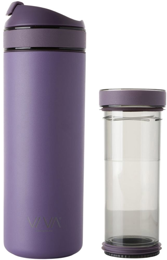 VIVA SCANDINAVIA RECHARGE ANYTIME Termohrnček s infuzérom 460 ml fialový