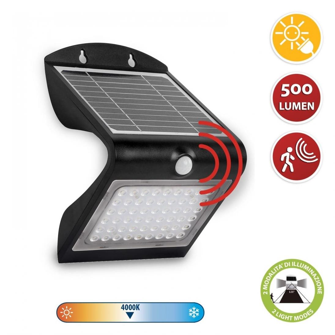 VELAMP LED solárne svetlo so senzorom pohybu SL237