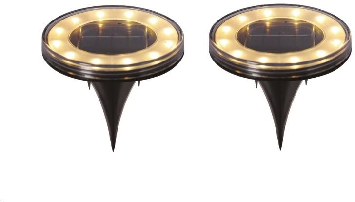 VELAMP Set 2 záhradných LED solárnych svetiel SPK16