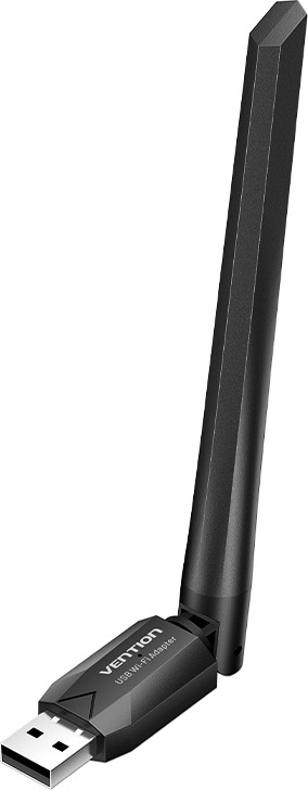 Vention AC650 USB WiFi Dual Band Network Adapter With High Gain Antenna Black