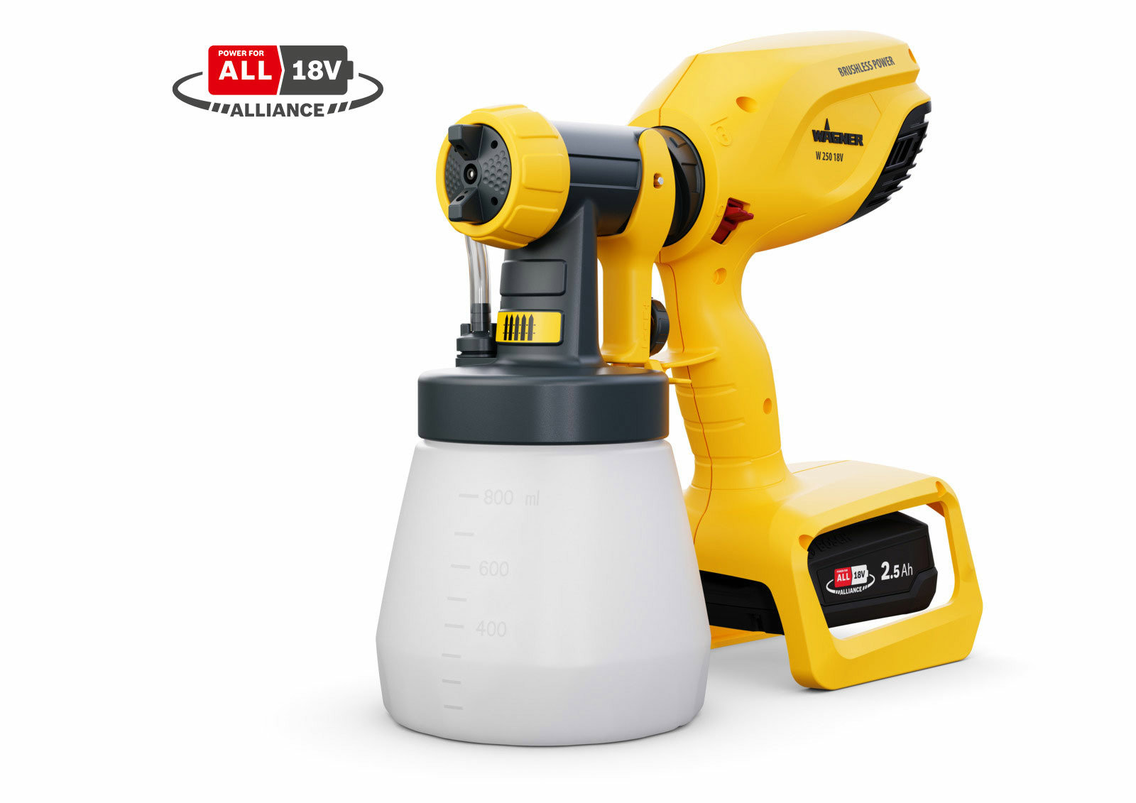 WAGNER Striekacia pištoľ AKU 18 V W250 (bez AKU)