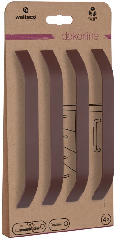 Walteco Set nábytkových úchytek Lugano rozteč 160 mm, matné vínové, 4 ks