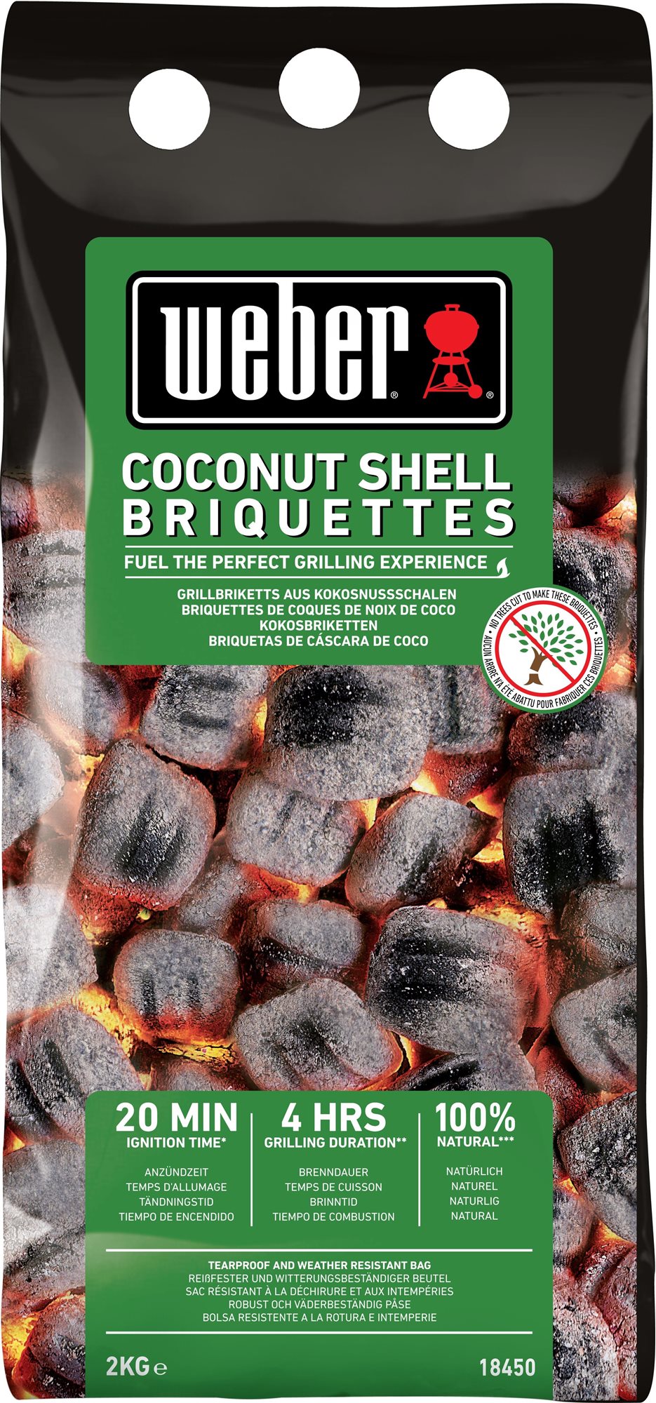 Weber brikety z kokosových škrupín 2 kg