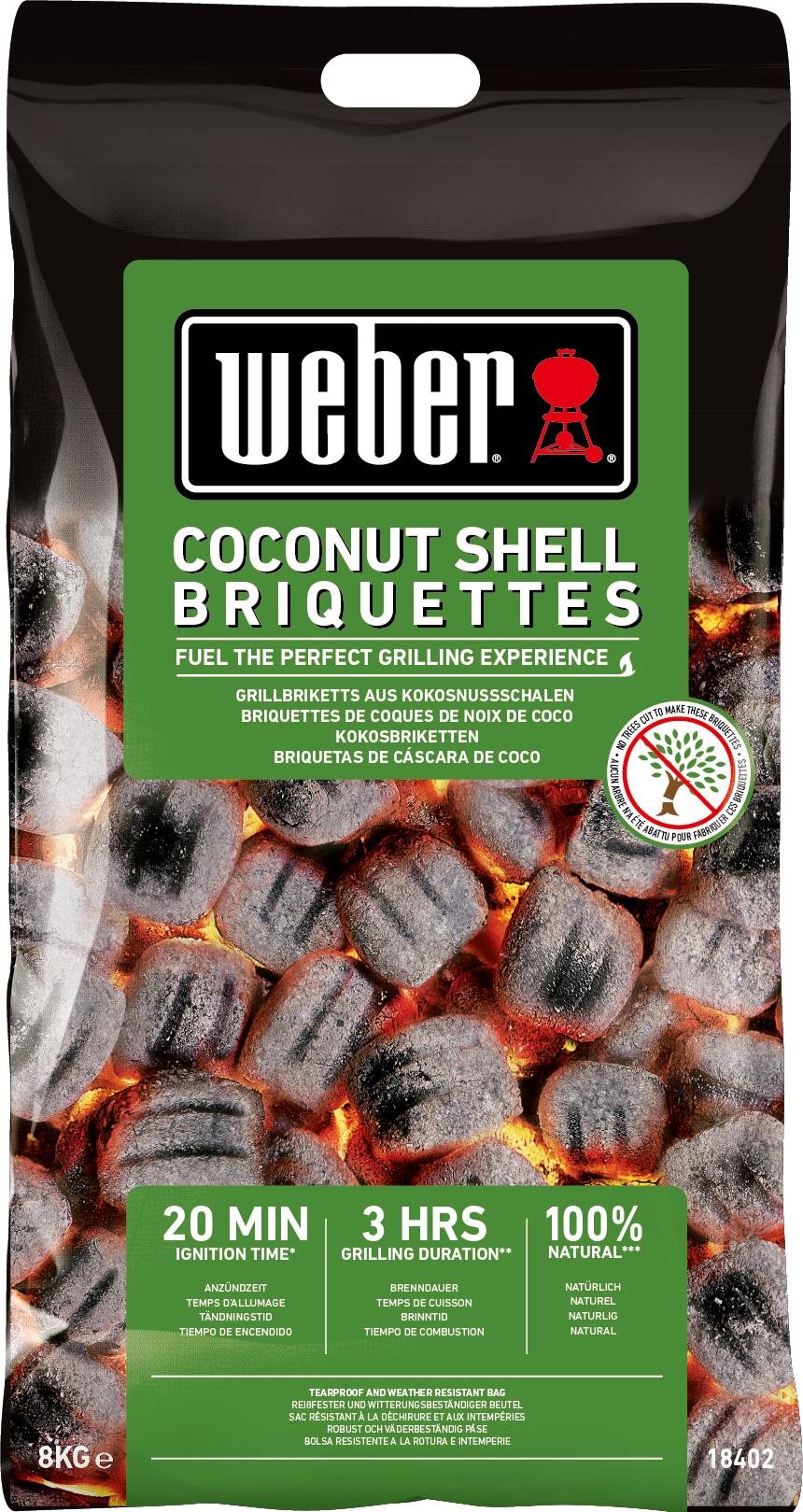 Weber brikety z kokosových škrupín 8 kg