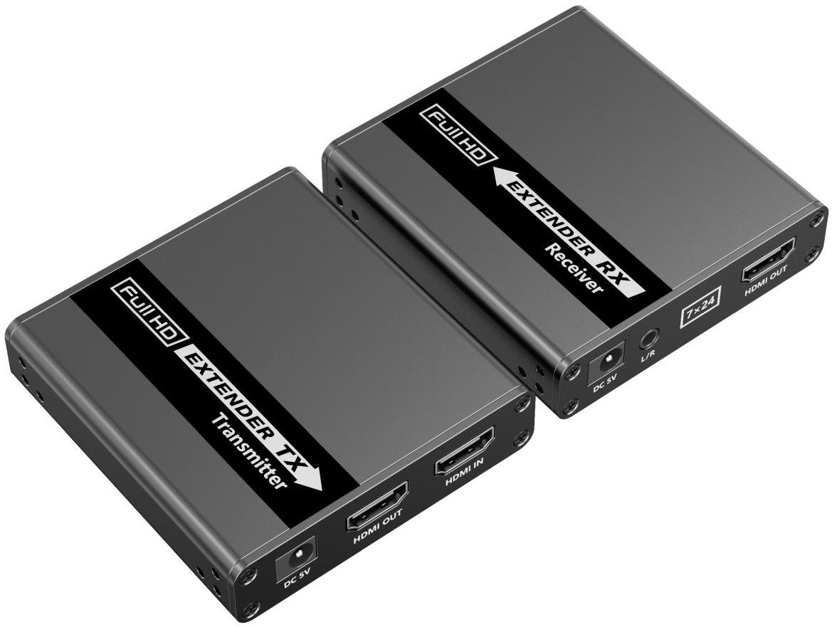 PremiumCord HDMI extender FULL HD 1080p na 70 m cez Cat6/Cat6A/Cat7, s lokálnym výstupom