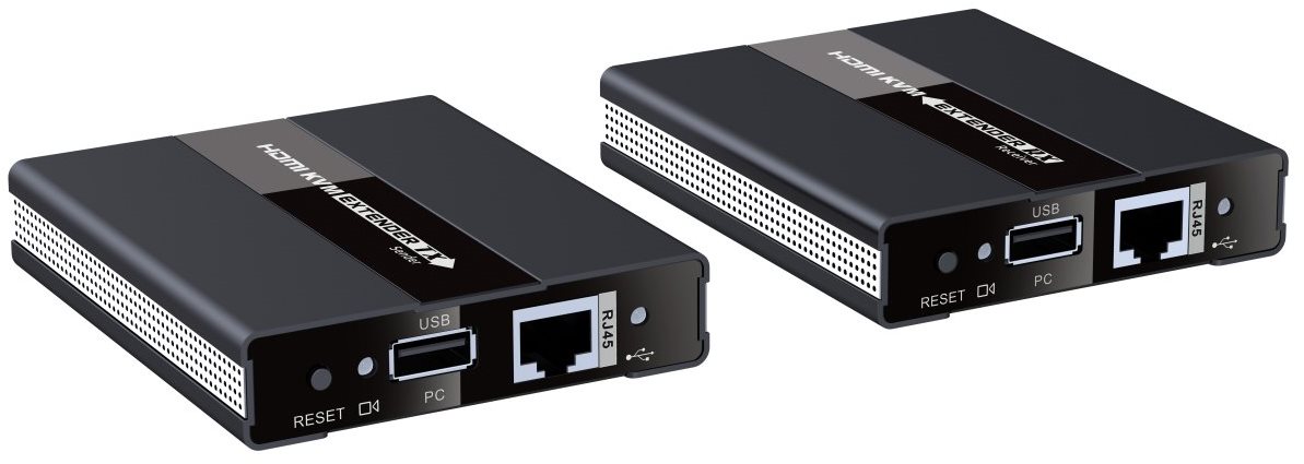 PremiumCord HDMI extender s USB na 60 m cez jeden kábel Cat5/6, bez oneskorenia