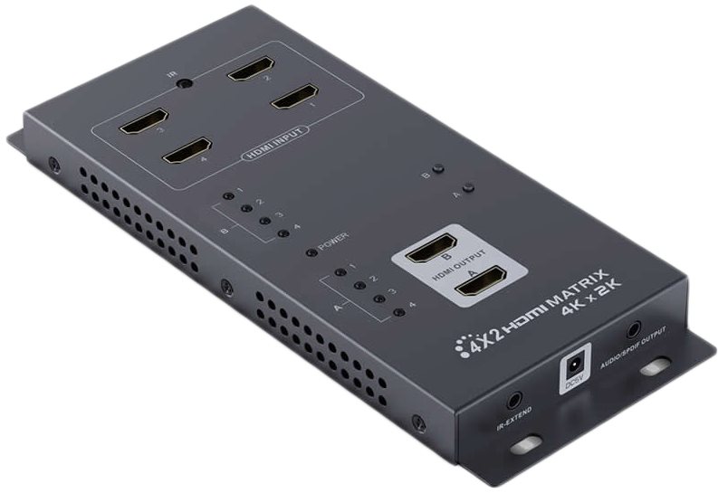 PremiumCord HDMI matrix switch 4:2 s audiom