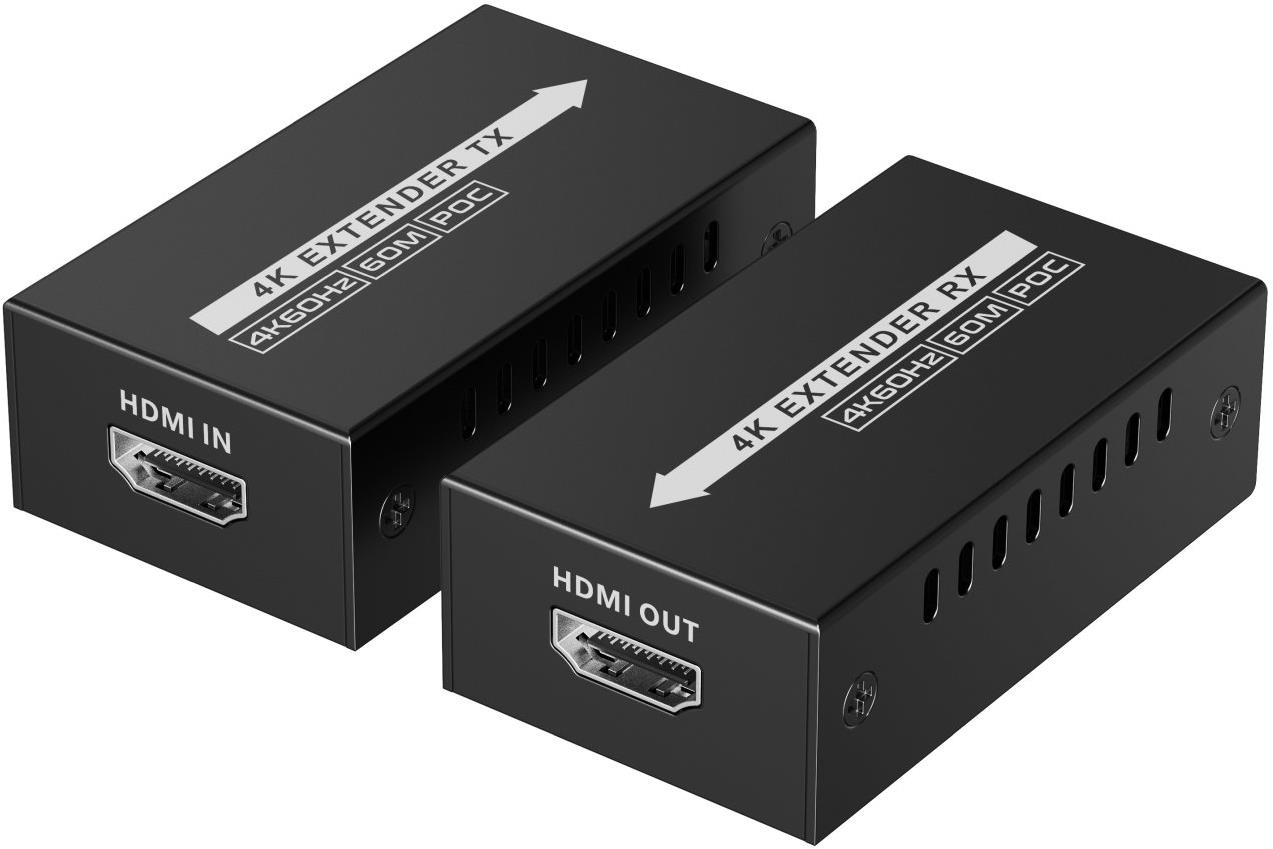 PremiumCord 4Kx2K@60Hz HDMI2.0 extender na 60 m cez jeden kábel Cat6/6a/7