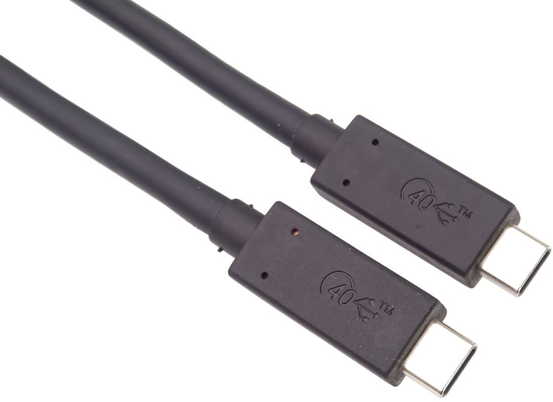 PremiumCord USB4 40 Gbps 8K@60 Hz kábel s konektormi USB-C, Thunderbolt 3 dĺžka: 0,5 m