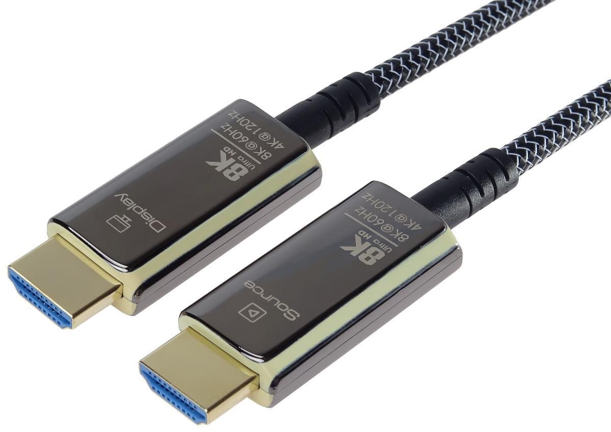 PremiumCord Ultra High Speed HDMI 2.1 optický fiber kábel 8 K/60 Hz, zlatené 20 m