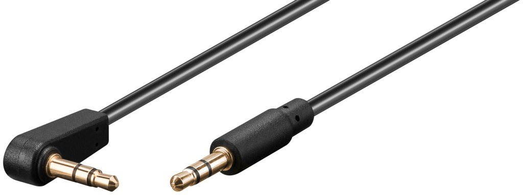 PremiumCord jack M 3,5 -> M 3,5 zahnutý konektor, 1 m