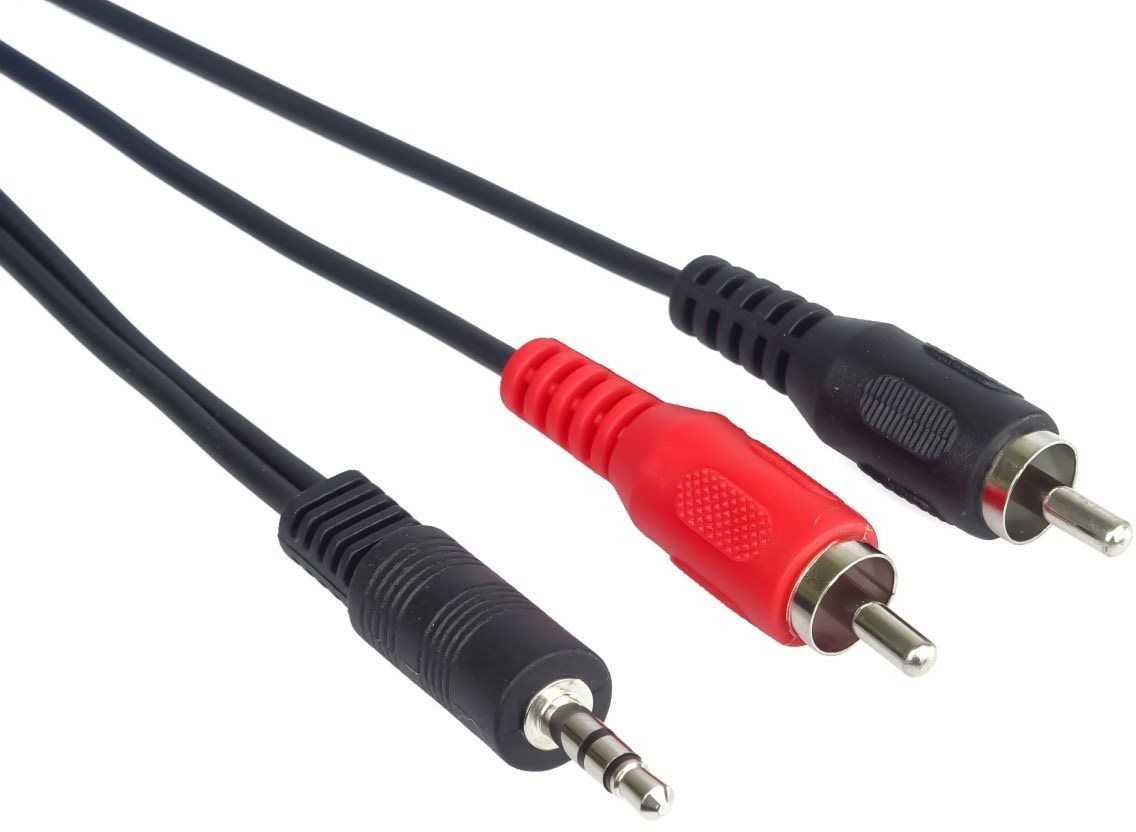 PremiumCord jack M 3,5 -> 2x cinch M, 3 m