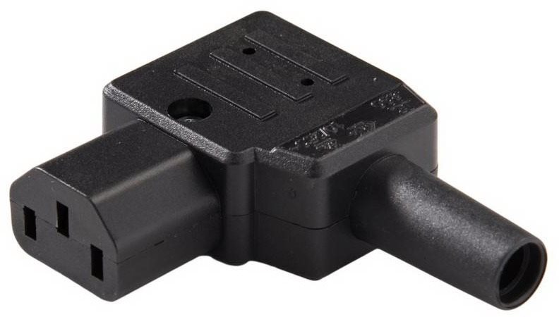 PremiumCord Konektor sieťový 230 V/F zahnutý 90 stupňov IEC C13