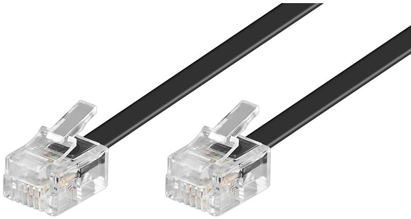 PremiumCord 6P4C (RJ-11) Plug 6P4C (RJ-11) Plug 15 m – čierny