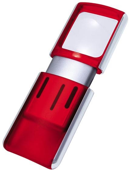 Lupa WEDO s LED svetlom červená