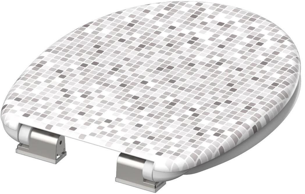 WC sedadlo SCHÜTTE MOSAIK GRAU| Duroplast, Soft Close