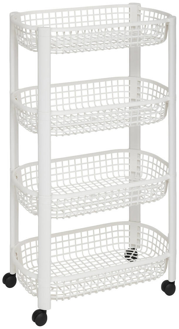5five Simply Smart Basket Kuchynský vozík na kolieskach, plastový, 46,5 × 25,5 × 79 cm
