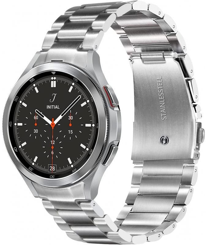 Drakero Kovový na Samsung Galaxy Watch 4, 5, 6, 7 (44/45/46 mm) strieborný