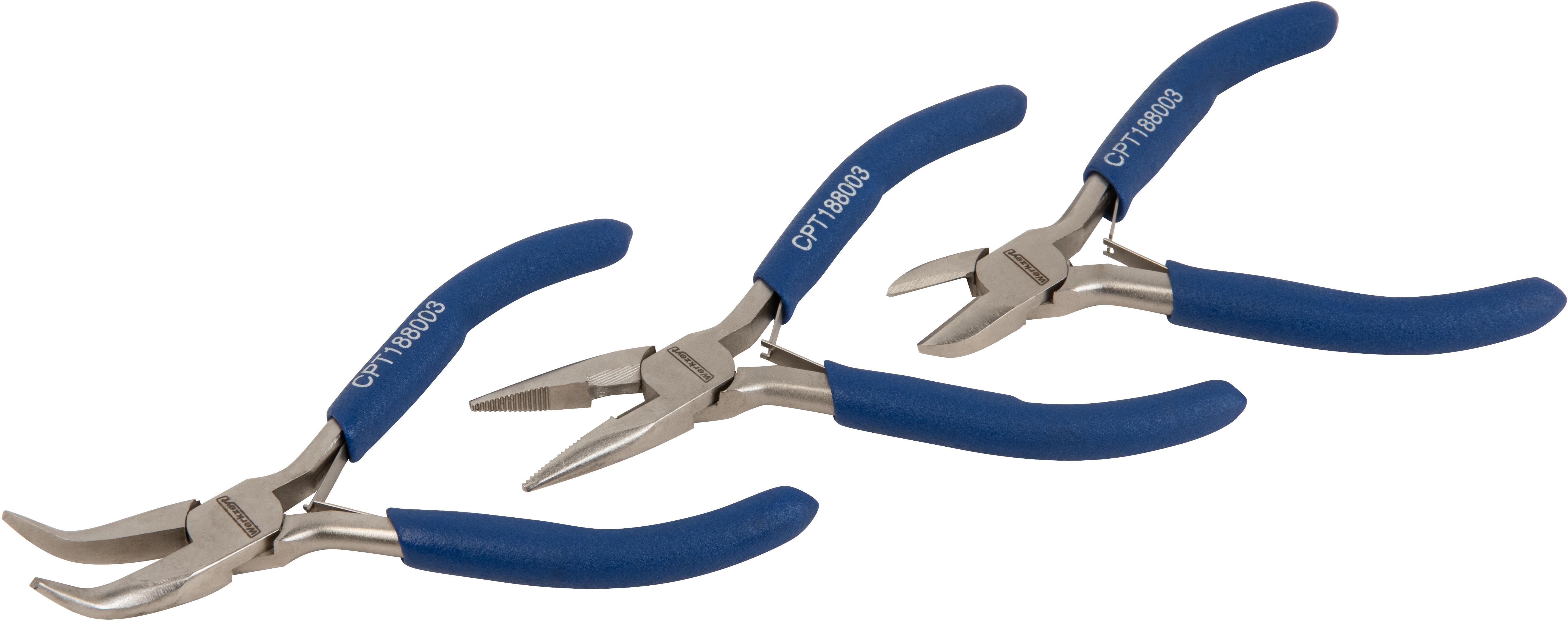 WERKZEYT Súprava klieští na jemnú mechaniku, 3 diely, 110 – 120 mm
