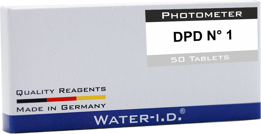 WATER I.D. "DPD N° 1" Reagencie pro měření chloru, bromu, ozonu a oxidu chloričitého, 50 tablet