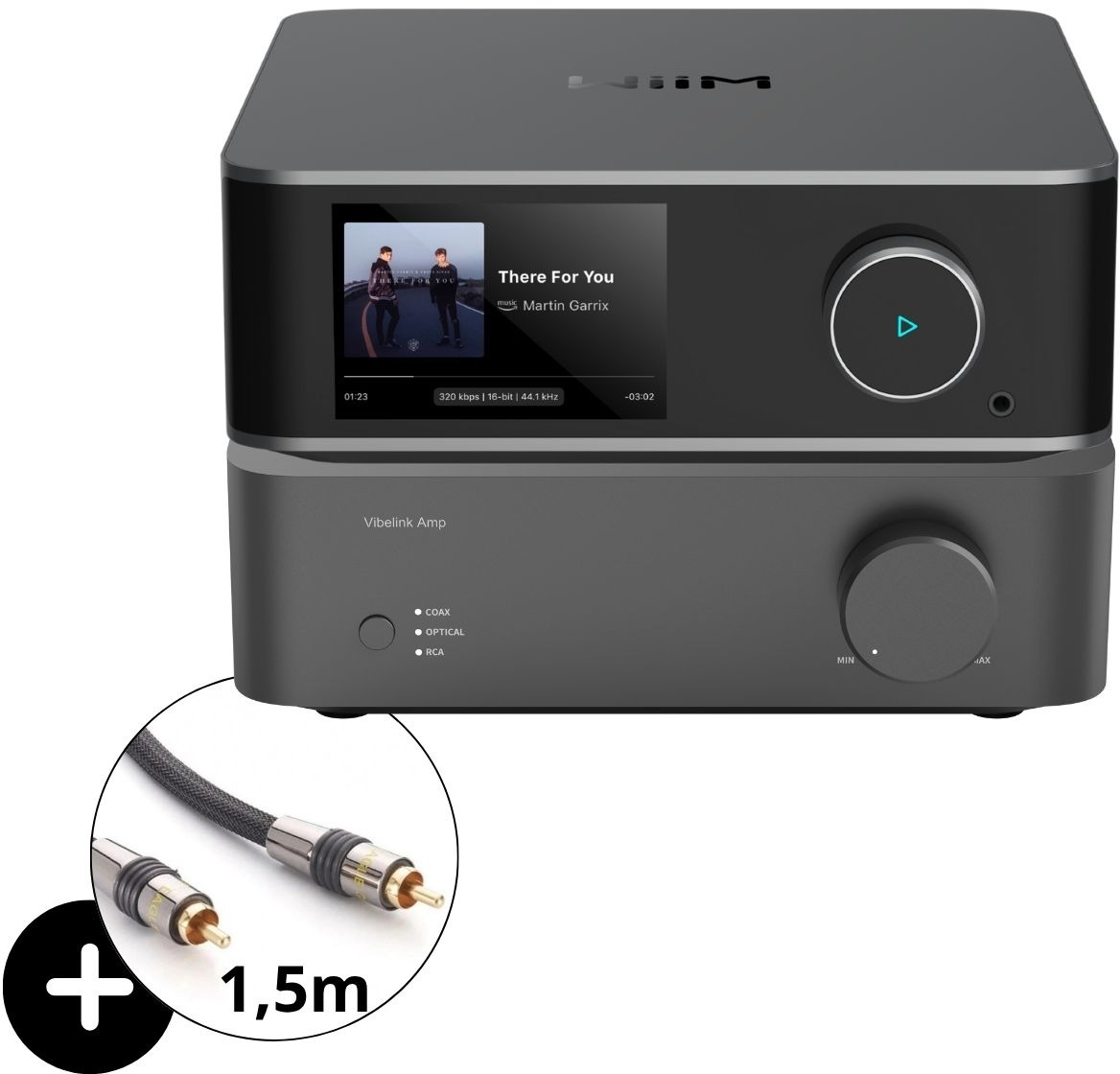 WiiM Ultra – Space Grey + Vibelink Amp Grey + Eagle Cable Deluxe II koaxiálny 1,5 m