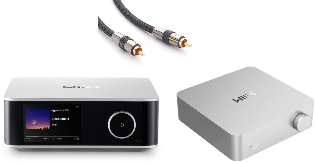WiiM Ultra Silver + Vibelink Amp Silver + Eagle Cable Deluxe II koaxiálny 1,5 m