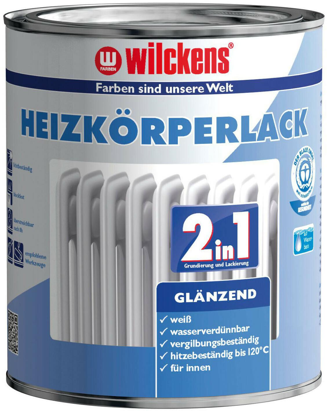 Wilckens Základná biela farba na kúrenie 2 v 1 Heizkoerperlack 375 ml lesklá