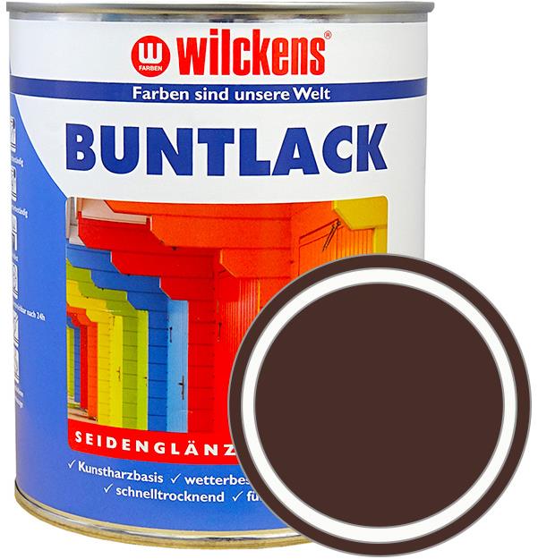 Wilckens Nemecká syntetická vrchná farba pololesk Buntlack Seidenglaenzend tmavo hnedá
