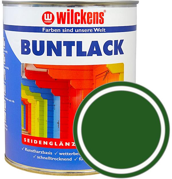 Wilckens Nemecká syntetická vrchná farba pololesk Buntlack Seidenglaenzend zelená