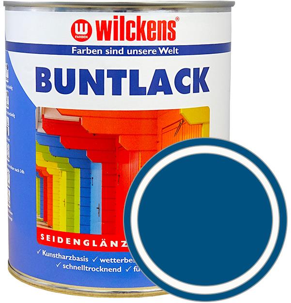 Wilckens Nemecká syntetická vrchná farba pololesk Buntlack Seidenglaenzend modrá