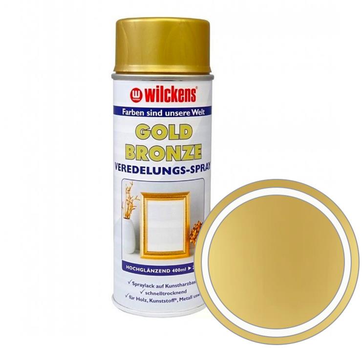 Wilckens Dekoračná farba v spreji bronzovo zlatý efekt Goldbronze Veredelungs 400 ml