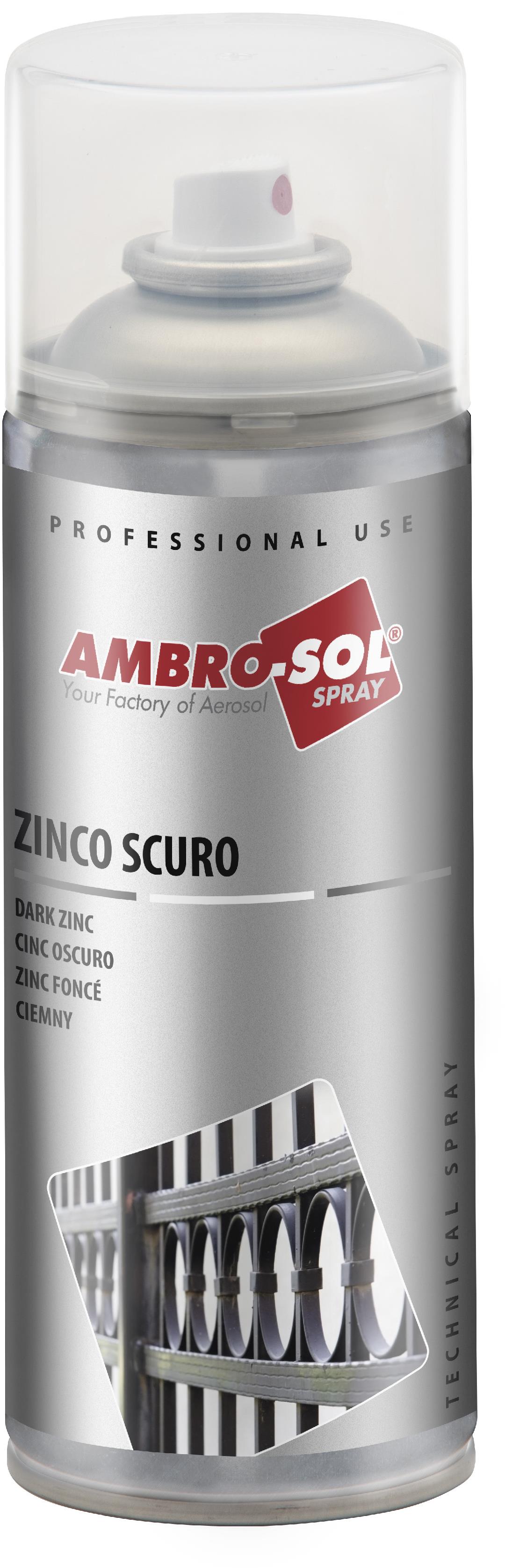 AMBRO-SOL Tmavá zinková farba v spreji Dark Zinc 400 ml